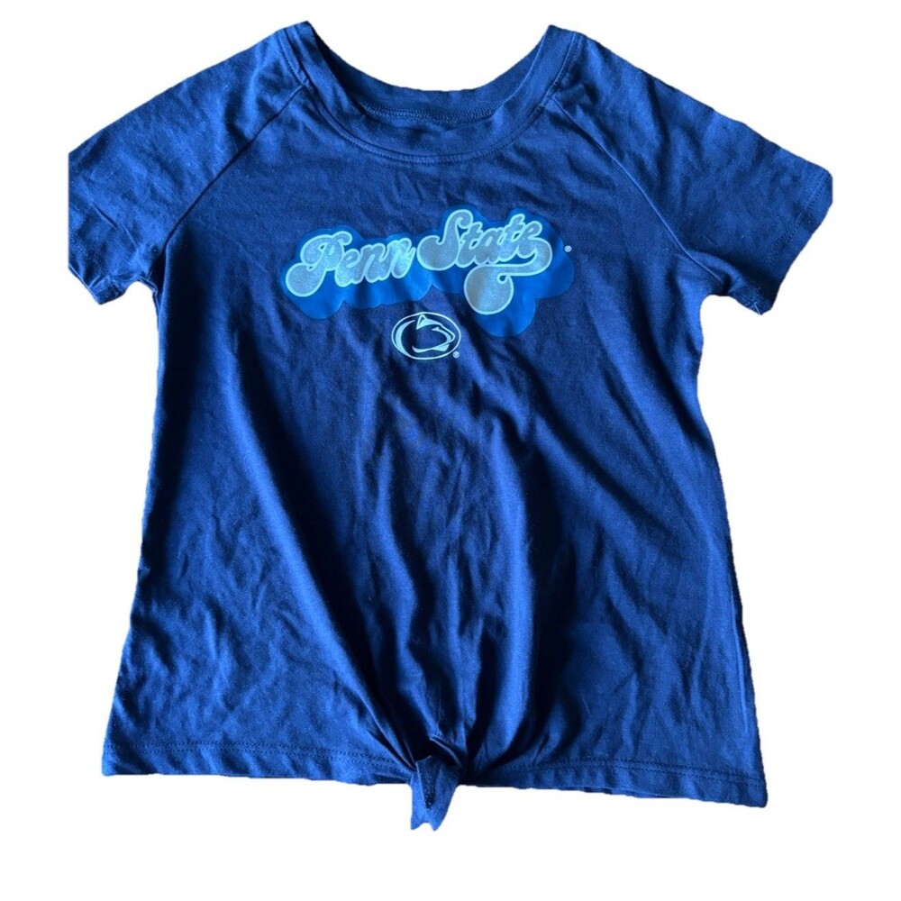 Penn State Short Sleeve New Youth Girls Rivalry Threads Kids Blue M 7/8 Bold